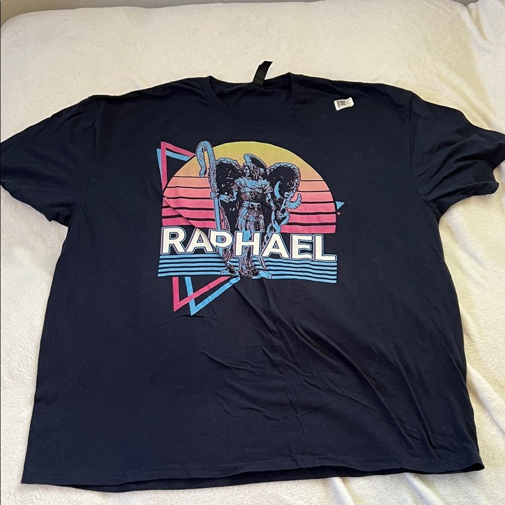 Raphael Angel Navy Blue Graphic T-Shirt (Men’s 3XL)